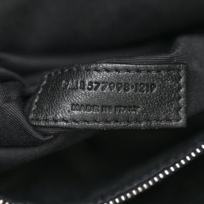 Saint Laurent Crinkled Calfskin Matelasse Monogram Niki Shoulder Bag Storm 7 of 10