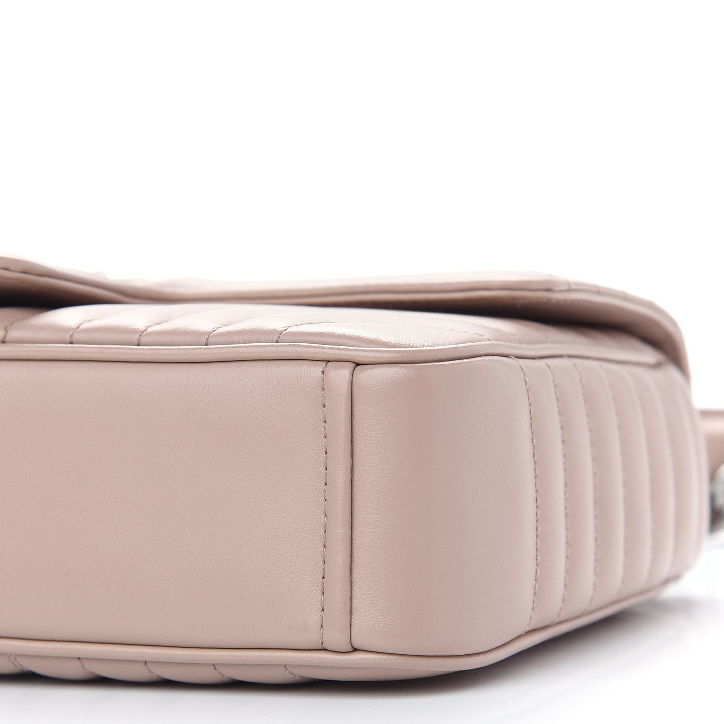 Soft Calfskin Impunture Diagramme Medium Chain Flap Shoulder Bag Cipria
