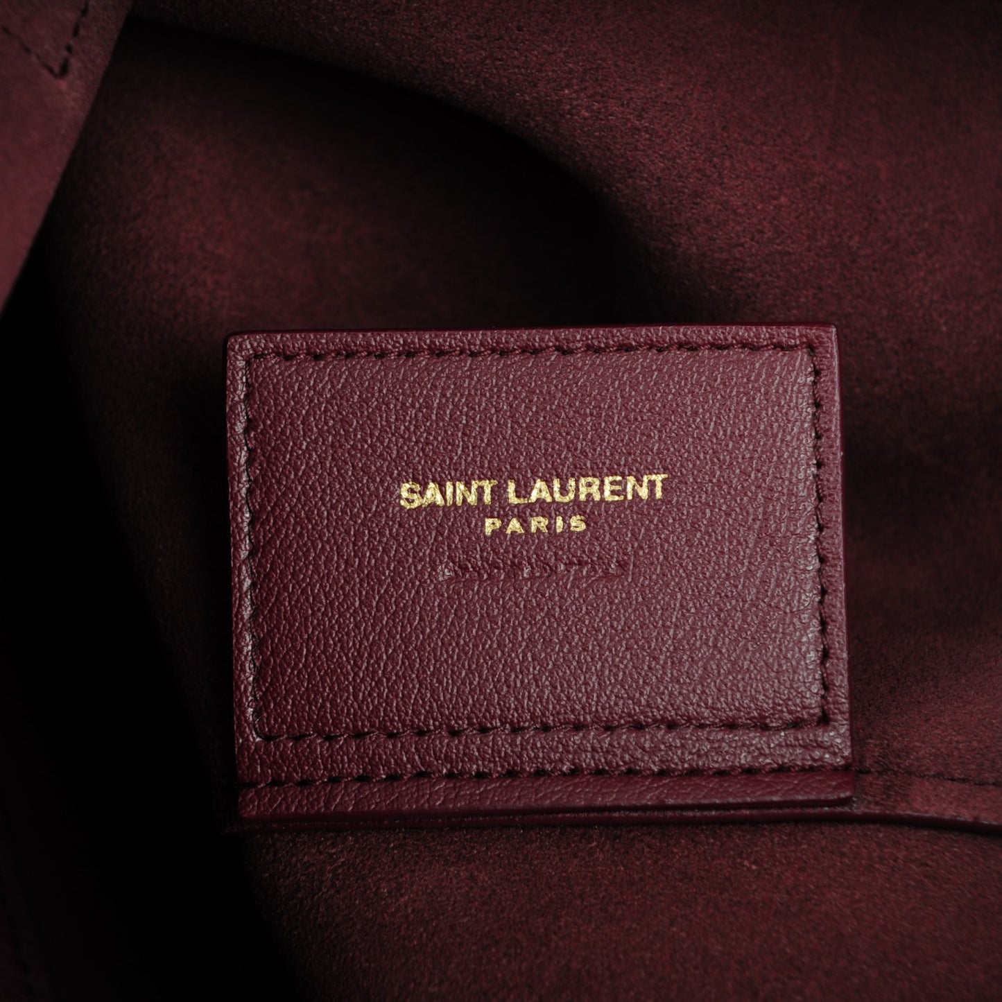 Calfskin Large Shopping Tote Bordeaux