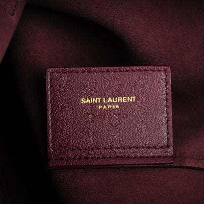 Saint Laurent Calfskin Large Shopping Tote Bordeaux 7 of 8