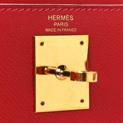 Hermes Epsom Kelly Sellier 28 Rouge Casaque 5 of 11