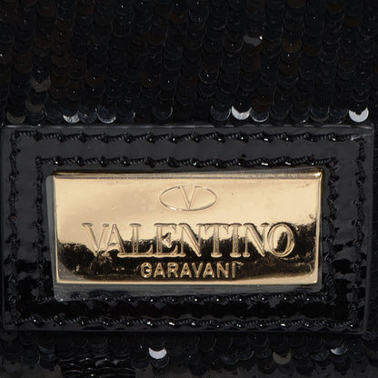 Valentino Garavani Rose Chiffon and Sequin Medium Glam Tote 8 of 8