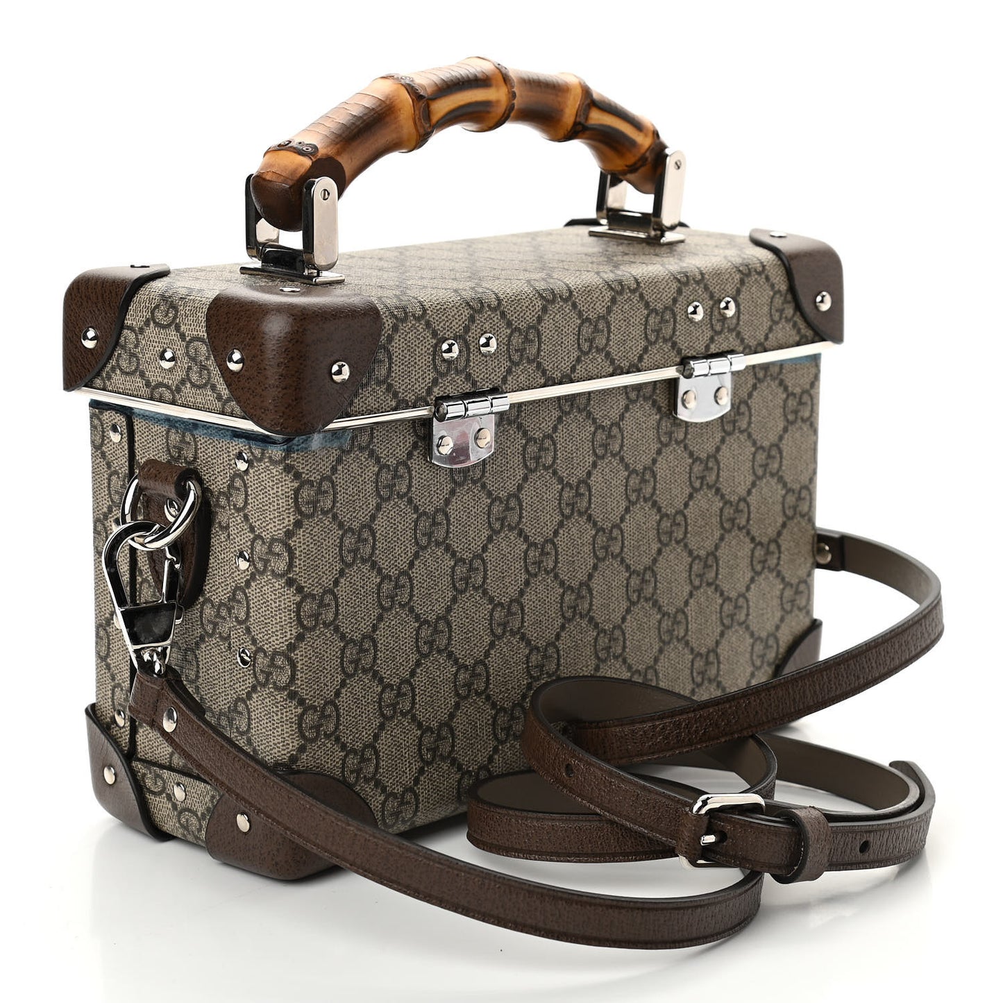 GG Supreme Monogram Globe-Trotter Beauty Case Brown