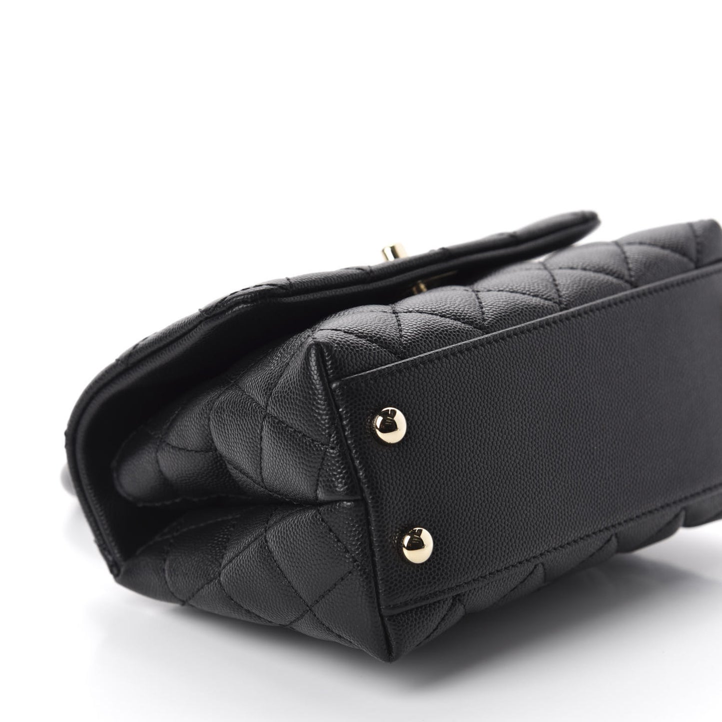 Caviar Quilted Extra Mini Coco Handle Flap Black