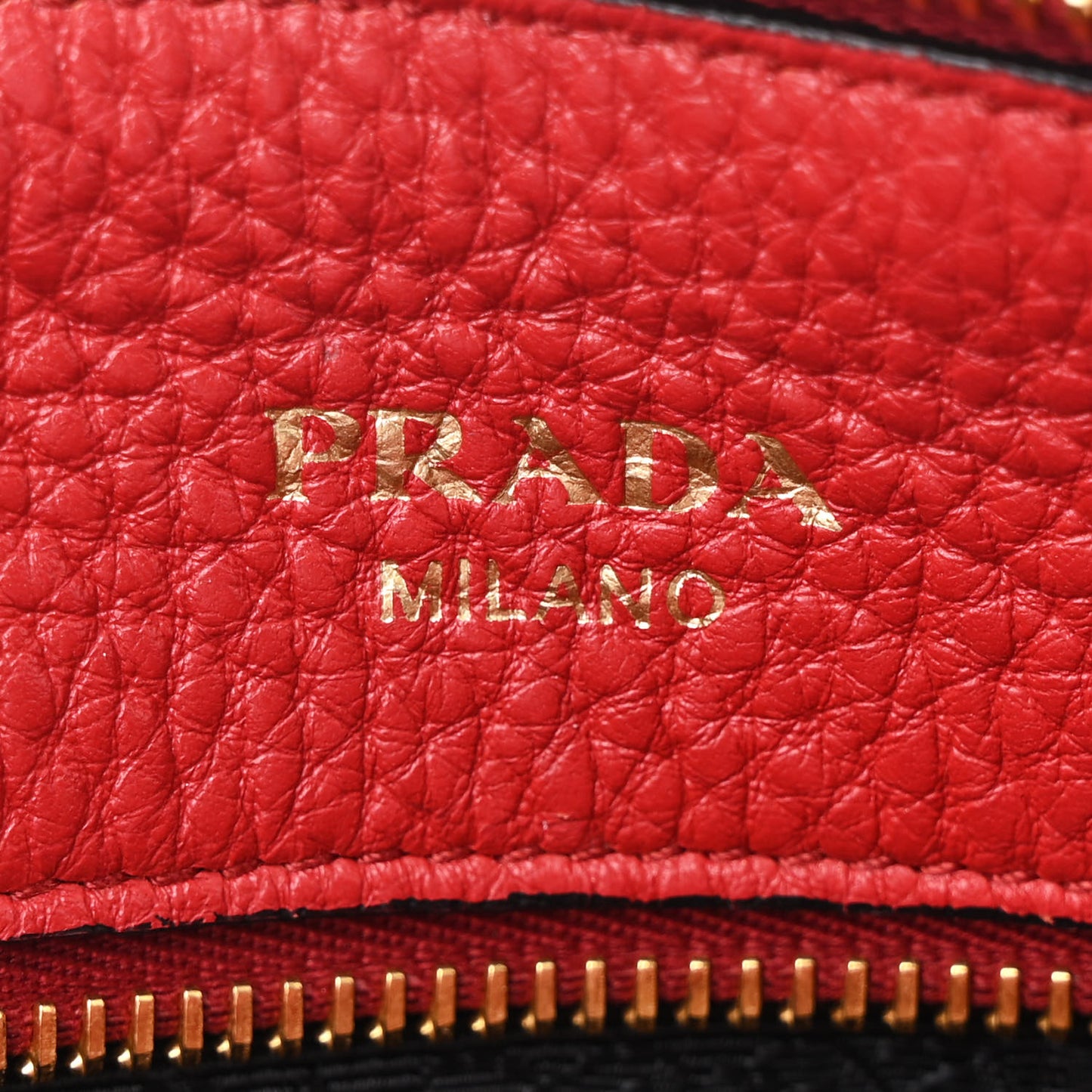 Vitello Daino Zip Top Handle Tote Fuoco