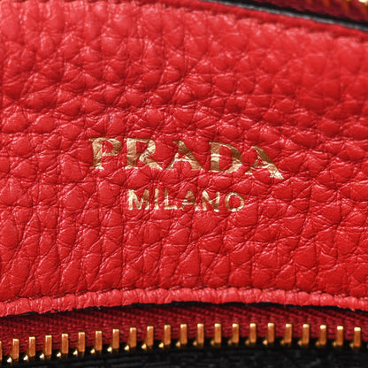Prada Vitello Daino Zip Top Handle Tote Fuoco 6 of 10