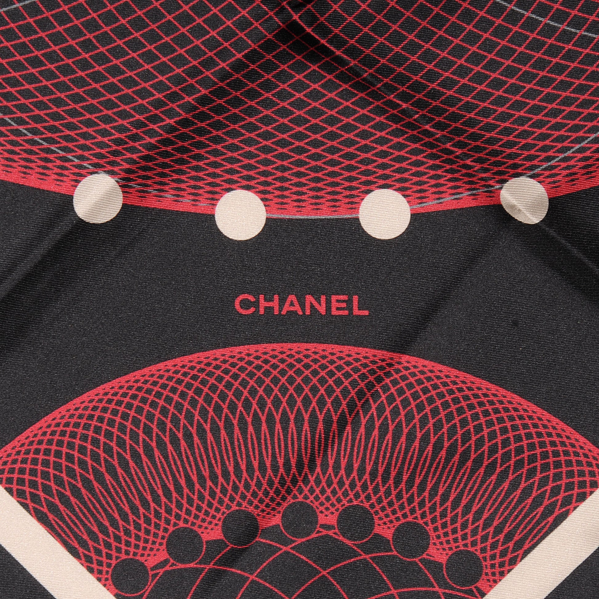 Chanel Silk Spiro Scarf Bordeaux 3 of 10