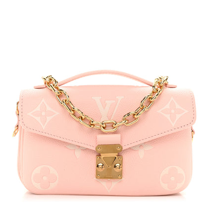 Louis Vuitton Empreinte Monogram Giant Pochette Metis East West Pink Beige 1 of 10