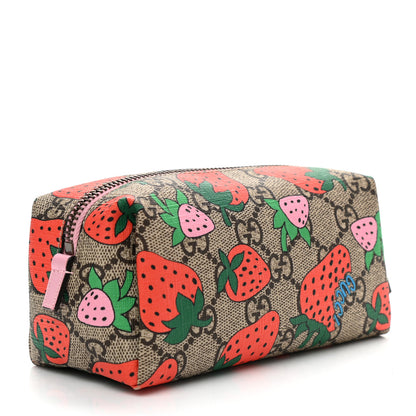 Gucci GG Supreme Monogram Strawberry Cosmetic Case 3 of 7
