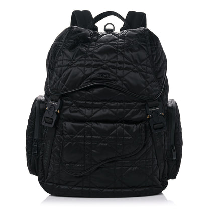 Christian Dior Nylon Cannage Saddle Backpack Black 1 of 9