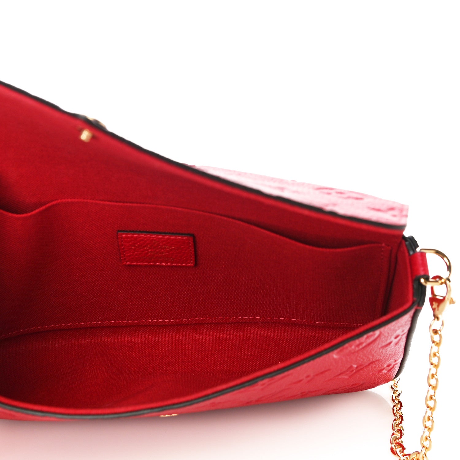 Louis Vuitton Empreinte Pochette Felicie Chain Wallet Scarlet 5 of 9