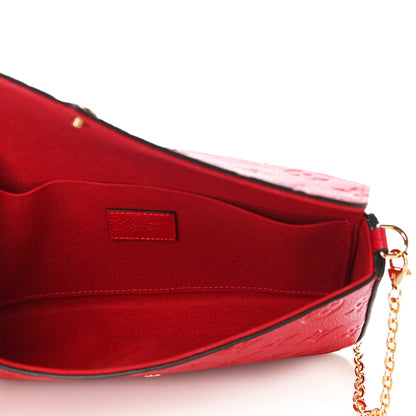 Louis Vuitton Empreinte Pochette Felicie Chain Wallet Scarlet 5 of 9