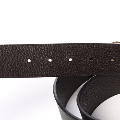 Gucci Dollar Calfskin 1973 Reversible Belt 90 36 Black Testa di Moro 3 of 5