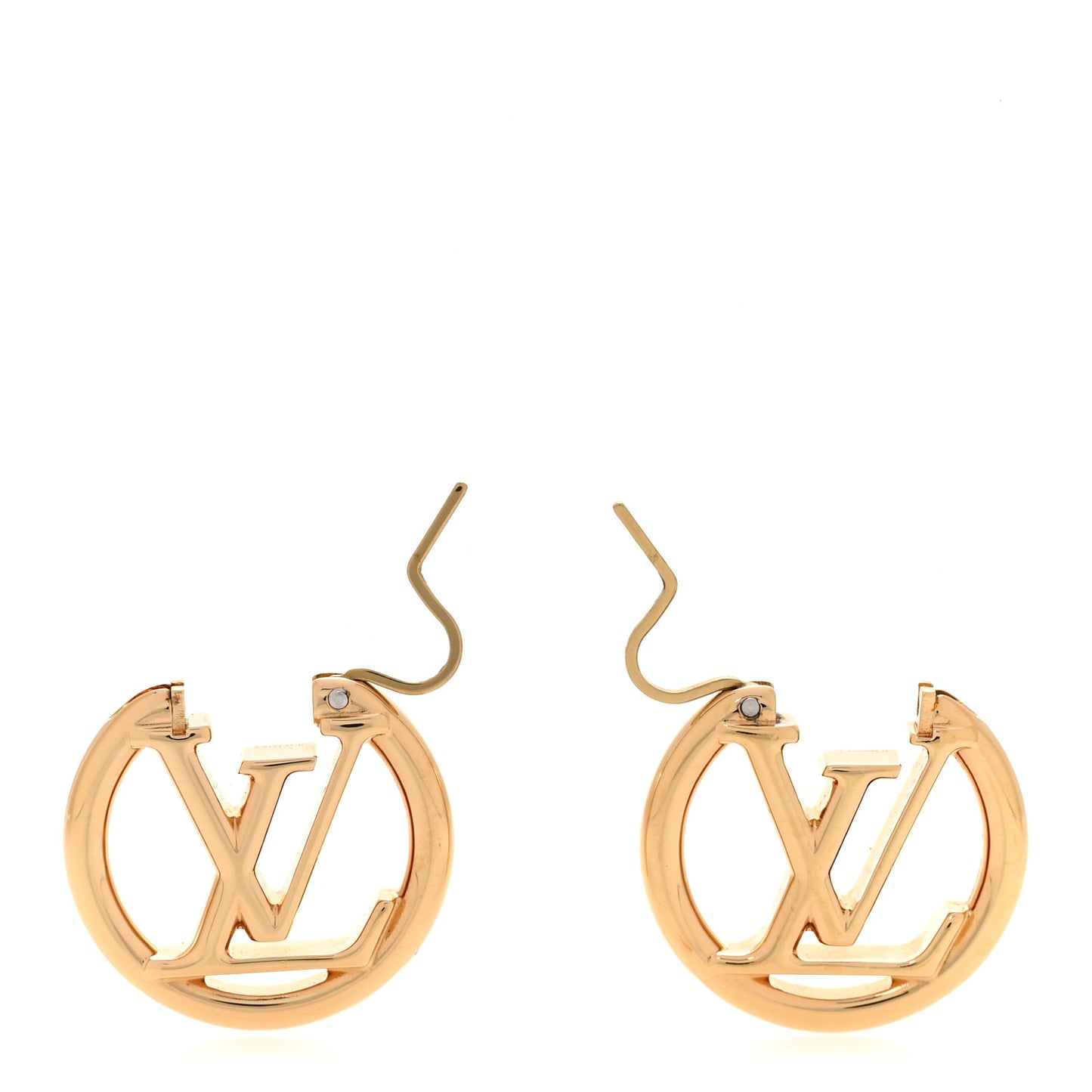 Metal Small Louise Hoop Earrings Gold