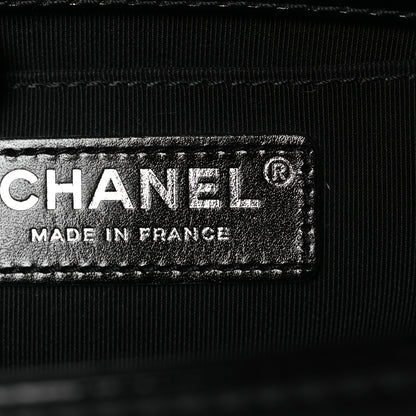 Chanel Glazed Calfskin Quilted Medium Chain Around Boy Flap Black 6 of 10