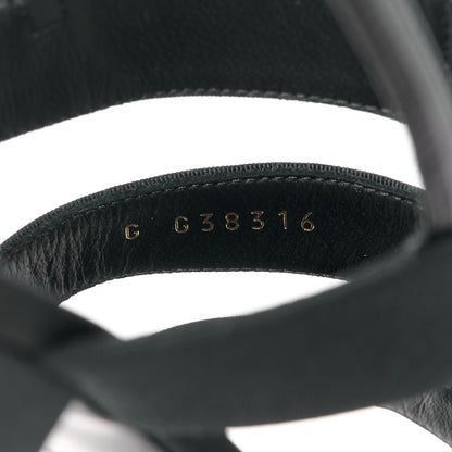Chanel Grosgrain Chain CC Logo Bow Sandals 38 Black 8 of 10