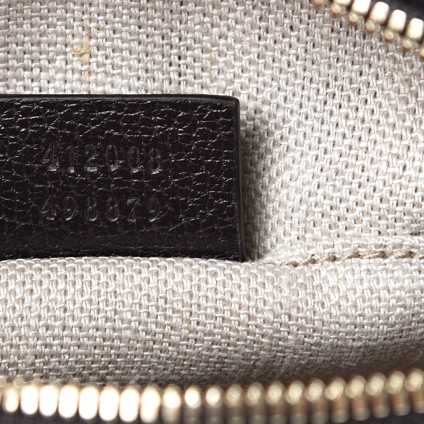 GG Supreme Monogram Web Small Webby Bee Shoulder Bag Dark Brown