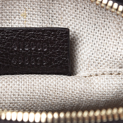 Gucci GG Supreme Monogram Web Small Webby Bee Shoulder Bag Dark Brown 6 of 11