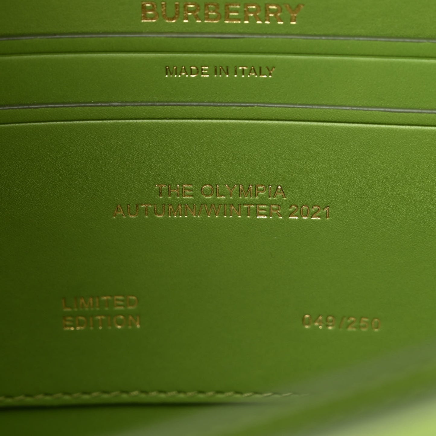 Calfskin Small Olympia Shoulder Bag Green