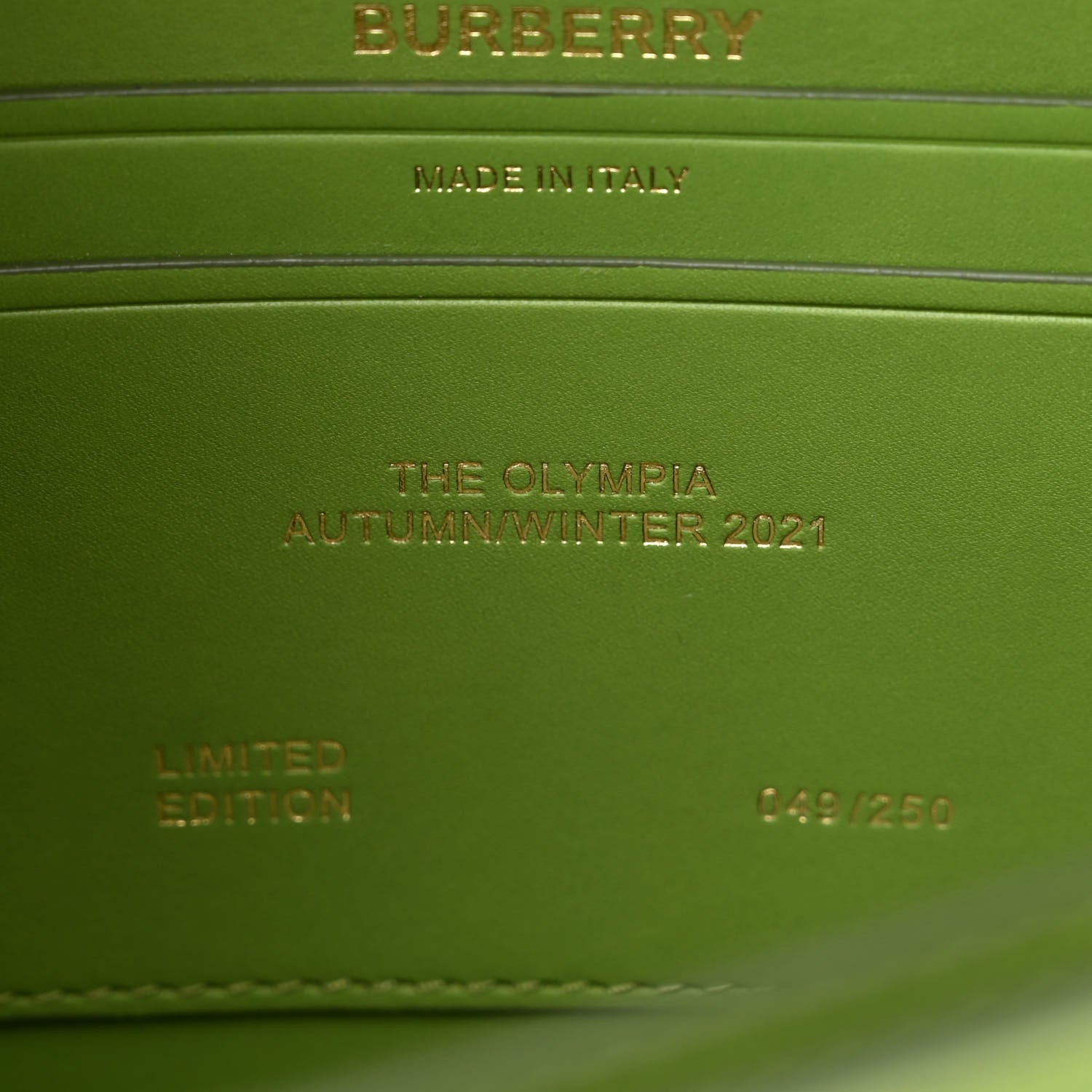 Burberry Calfskin Small Olympia Shoulder Bag Green 7 of 10