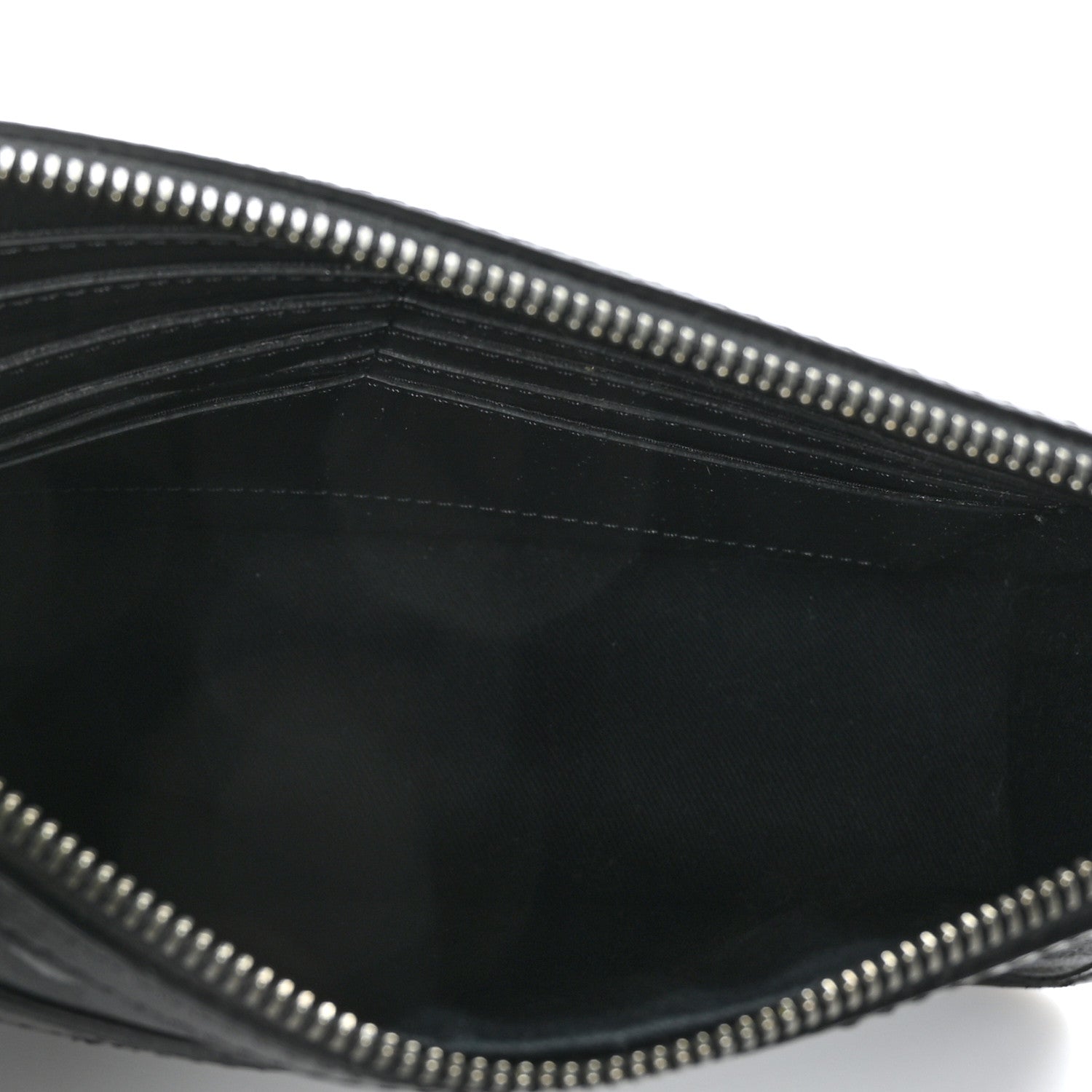 Versace Coated Canvas Large La Greca Signature Pouch Black Grey 5 of 8