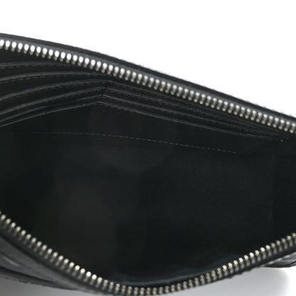 Versace Coated Canvas Large La Greca Signature Pouch Black Grey 5 of 8