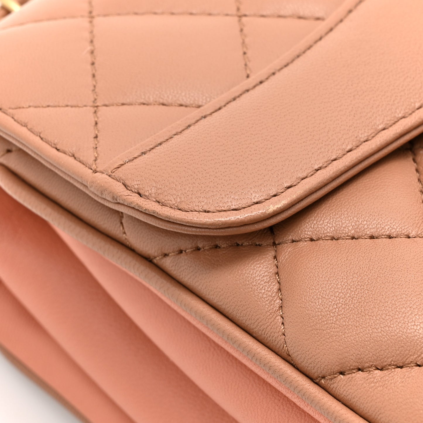 Lambskin Quilted Medium Coco Vintage Flap Beige