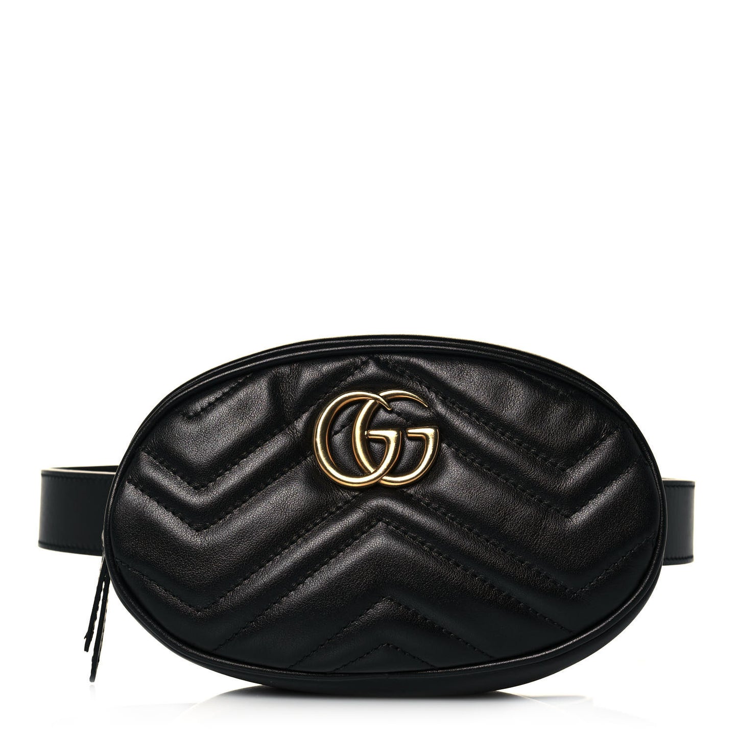 Calfskin Matelasse GG Marmont Belt Bag 95 38 Black