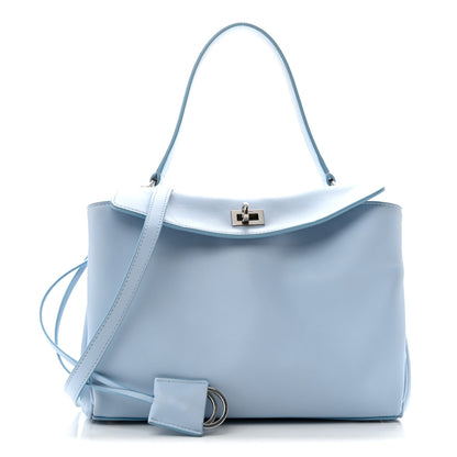 Balenciaga Natural Smooth Calfskin Small Rodeo Top Handle Handbag Cloudy Blue 1 of 14