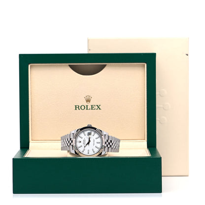 Rolex Stainless Steel 18K White Gold 41mm Oyster Perpetual Datejust Watch White 126334 5 of 5