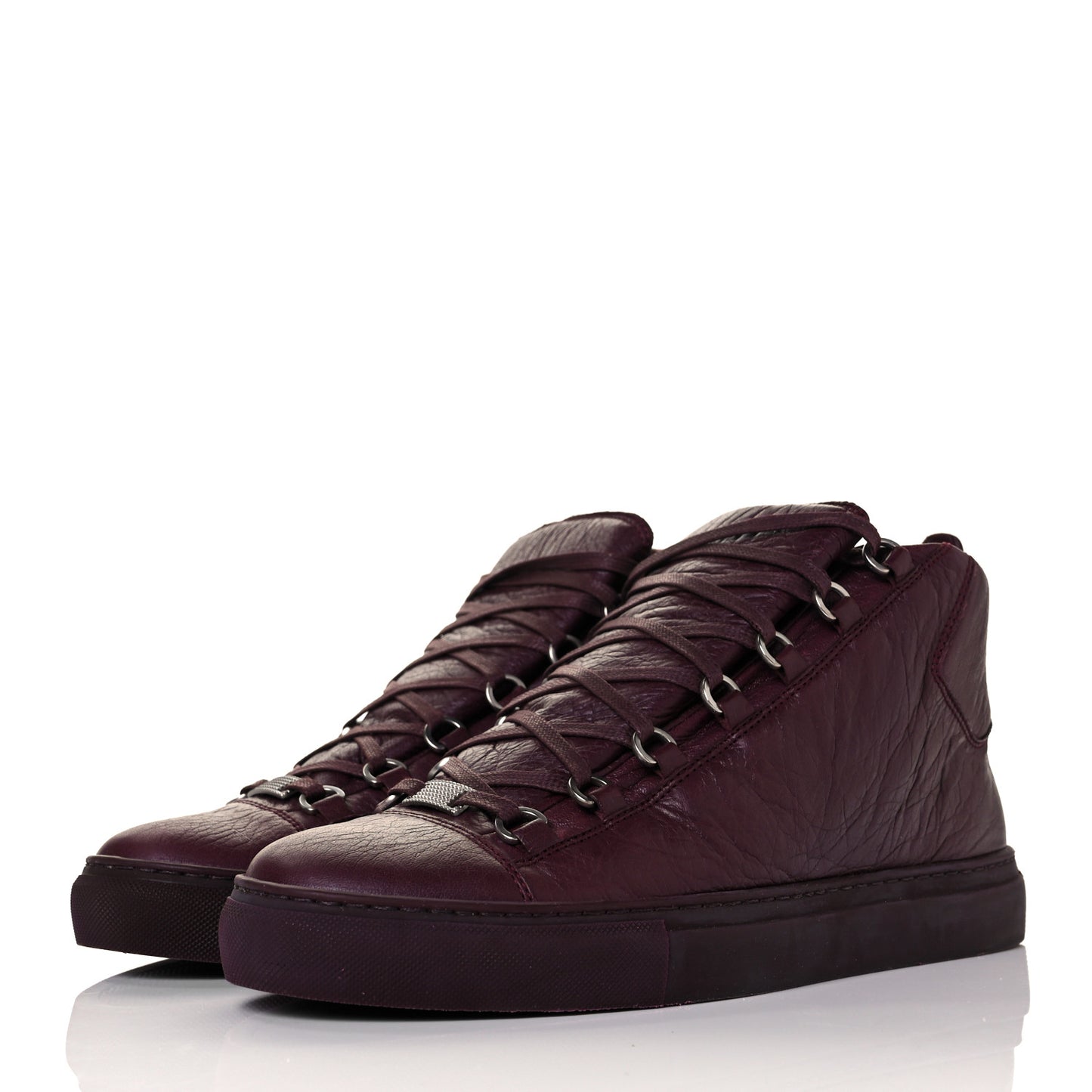 Agneau Arena Opaque Womens High Top Sneakers 42 Rouge Bourgogne
