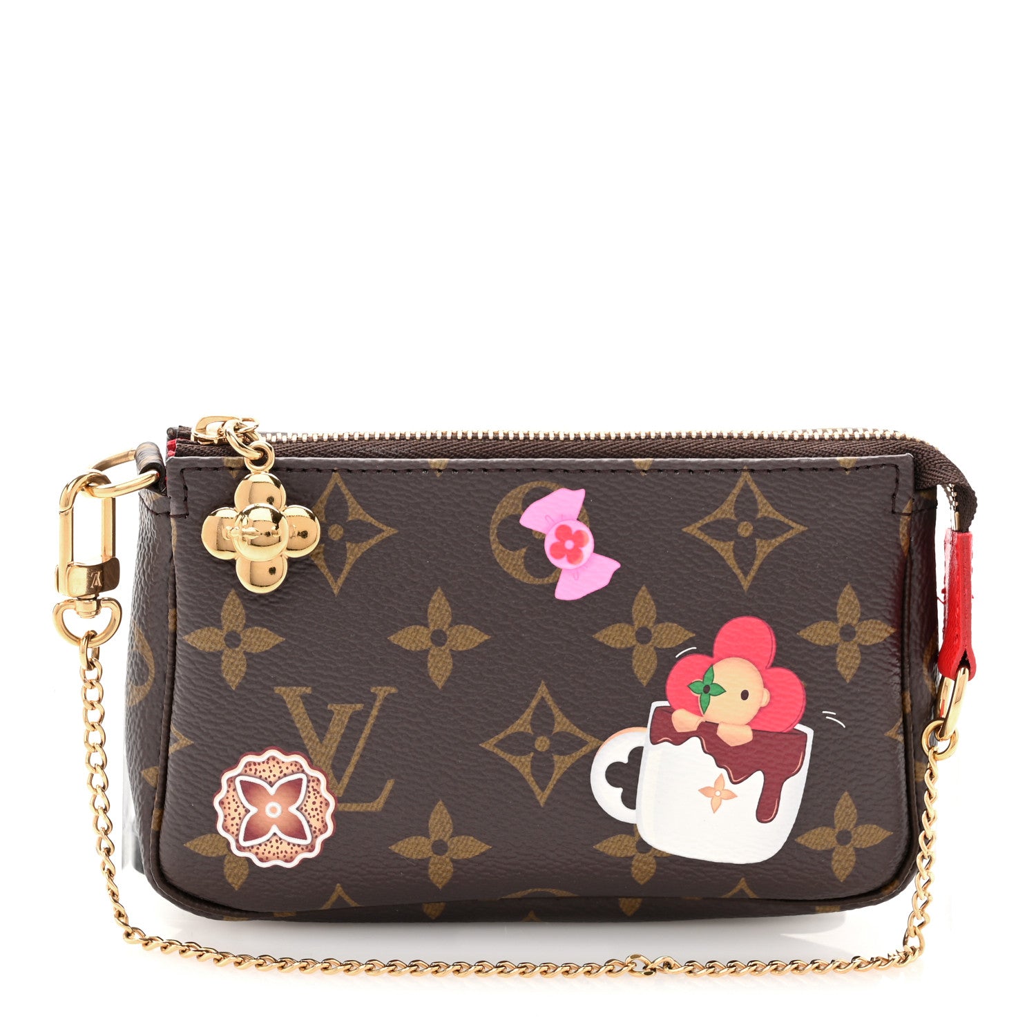 Louis Vuitton Monogram Animation Candy Factory Mini Pochette Accessories Candy Red 1 of 7