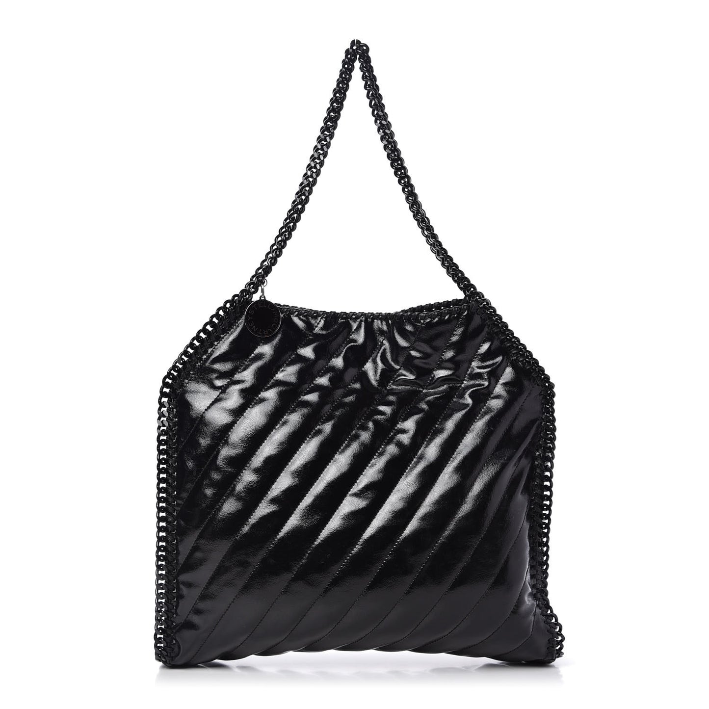 Patent Eco Alter Nappa Quilted Small Falabella Tote Black