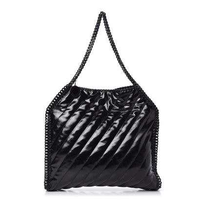 Stella McCartney Patent Eco Alter Nappa Quilted Small Falabella Tote Black 1 of 9