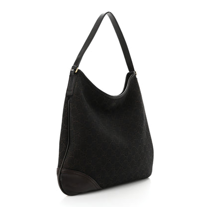 Gucci Monogram Medium New Britt Hobo Dark Brown 2 of 13