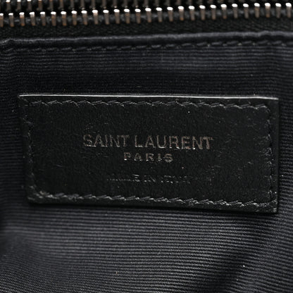Saint Laurent Crinkled Calfskin Matelasse Monogram Medium Niki Chain Satchel Black 6 of 16