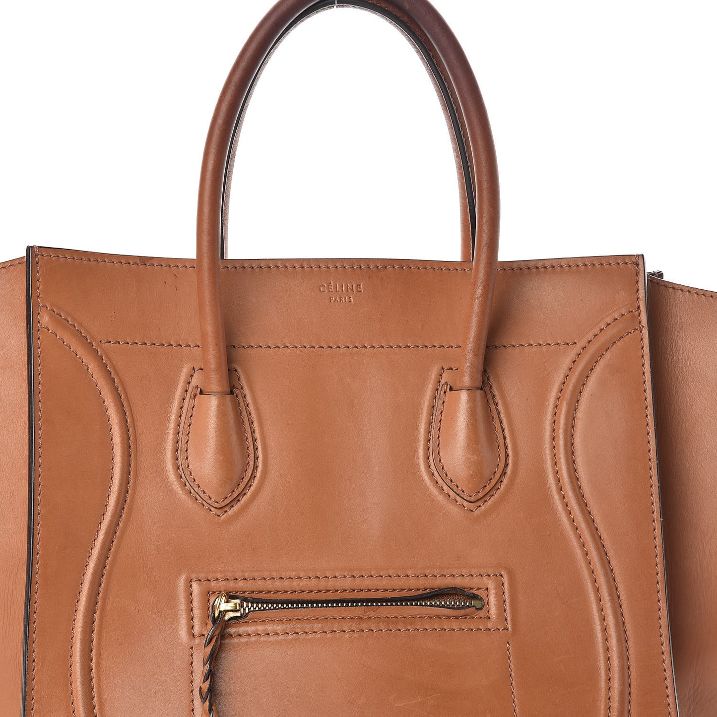 Natural Calfskin Medium Phantom Luggage Tan