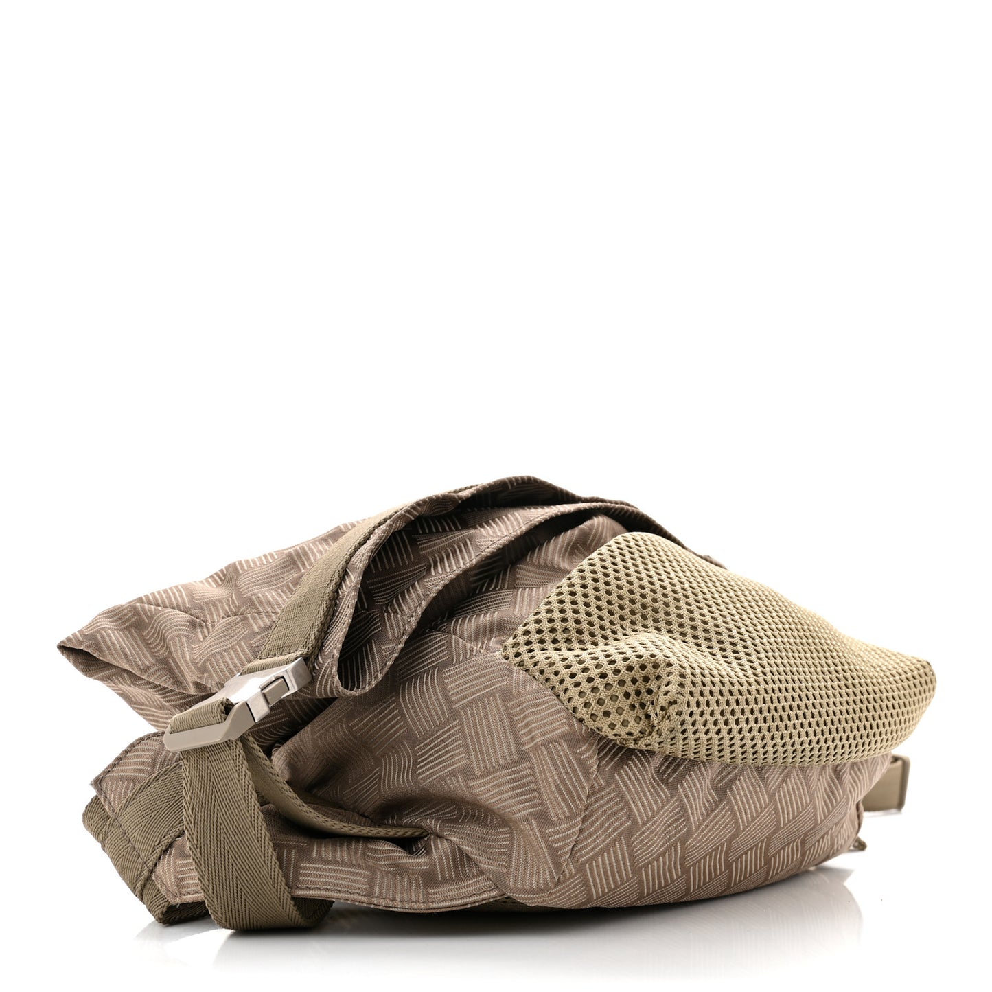 Jacquard Mesh Trekking Folding Belt Bag Tan