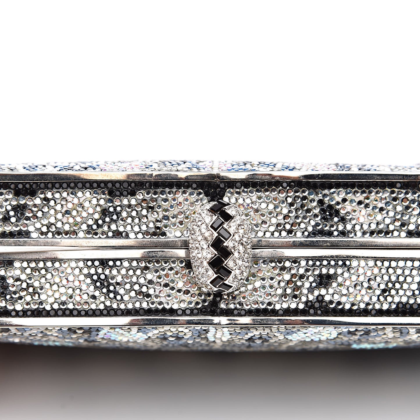 Swarovski Crystal Minaudière Deco Clutch Black