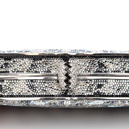 Judith Leiber Swarovski Crystal Minaudière Deco Clutch Black 16 of 20