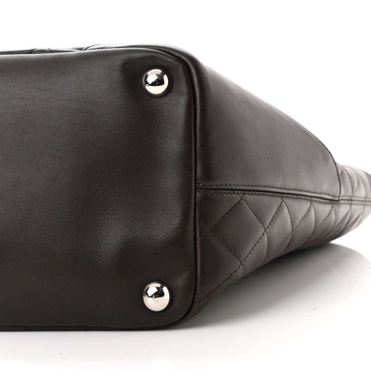 Chanel Calfskin Quilted Large Cambon Tote Brown 9 of 10