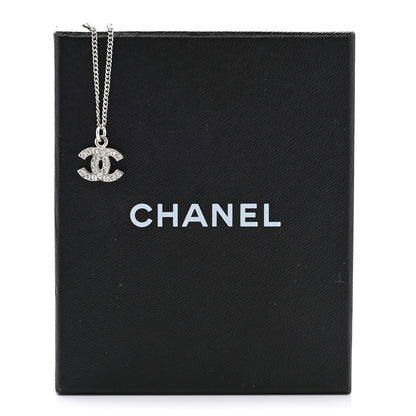 Chanel Crystal Timeless CC Necklace Silver 7 of 7