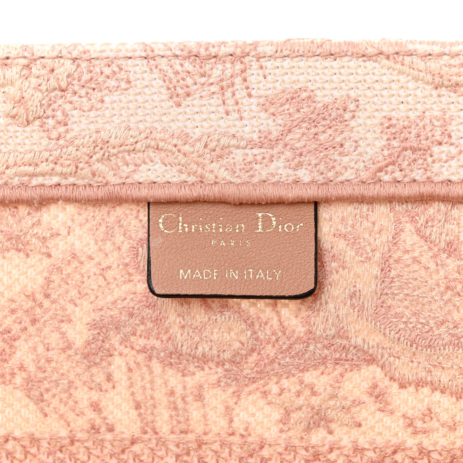 Christian Dior Canvas Toile De Jouy Embroidered Medium Book Tote Pink 6 of 12