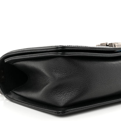 Chanel Goatskin Quilted Patent Medium Duo Boy Flap Black 9 of 12