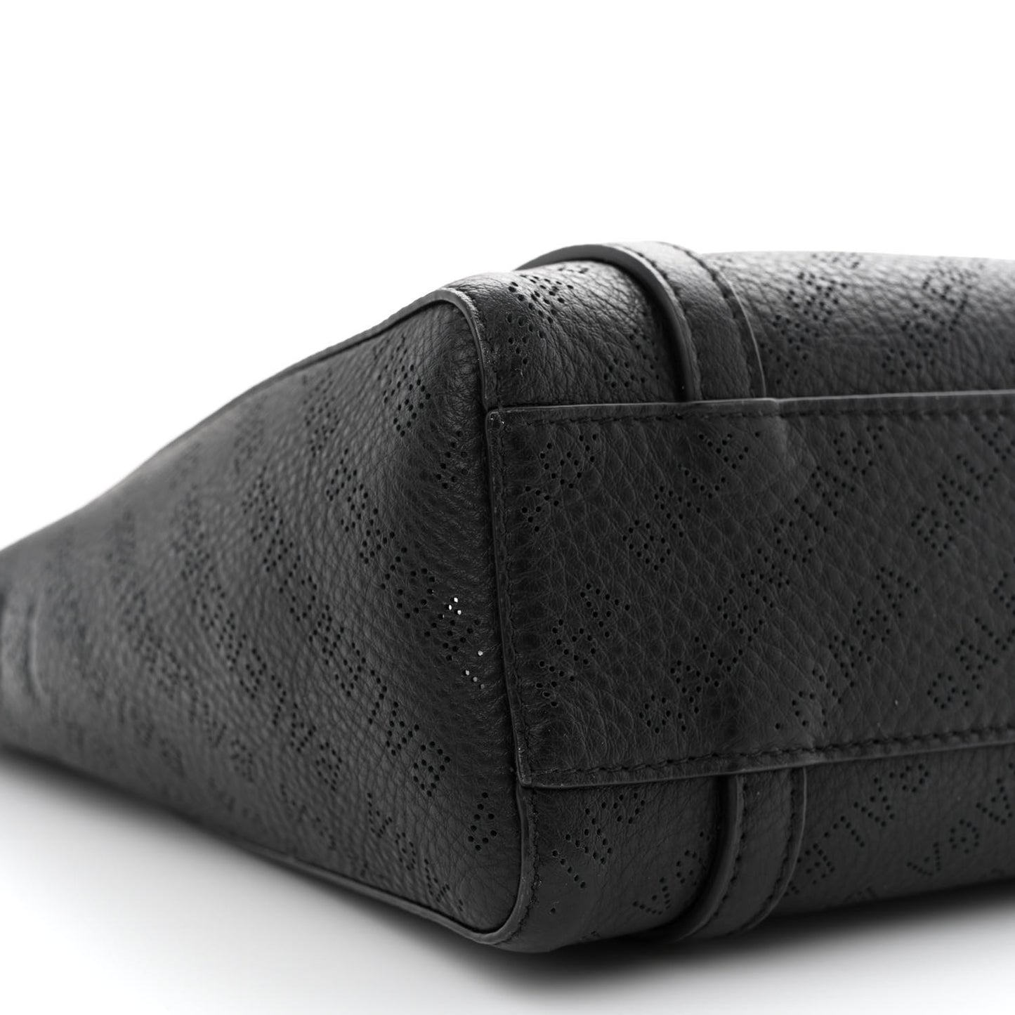 Smooth Calfskin Logo Perforated XXS Everyday Tote Black