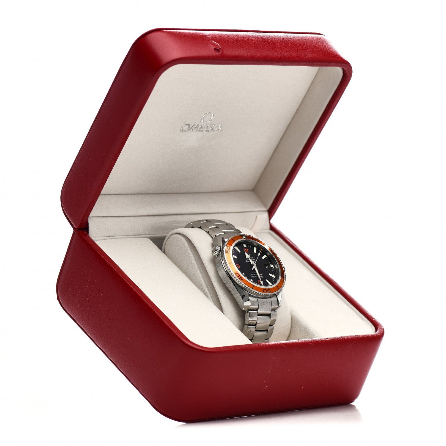 Omega Stainless Steel 42mm Seamaster Planet Ocean Diver Automatic Watch Orange 2209.50.00 5 of 5