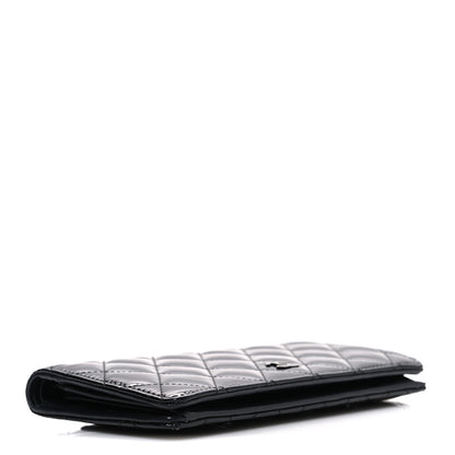 Chanel Patent Calfskin Quilted Yen Wallet So Black 4 of 8