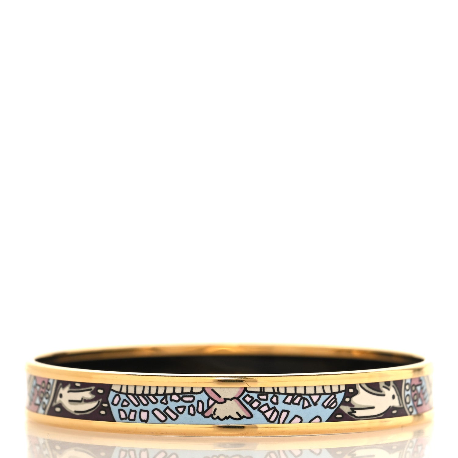 Hermes Enamel Printed Narrow Bracelet 65 3 of 5