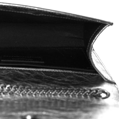 Saint Laurent Metallic Crinkled Calfskin Small Classic Monogram Kate Satchel Silver 5 of 11