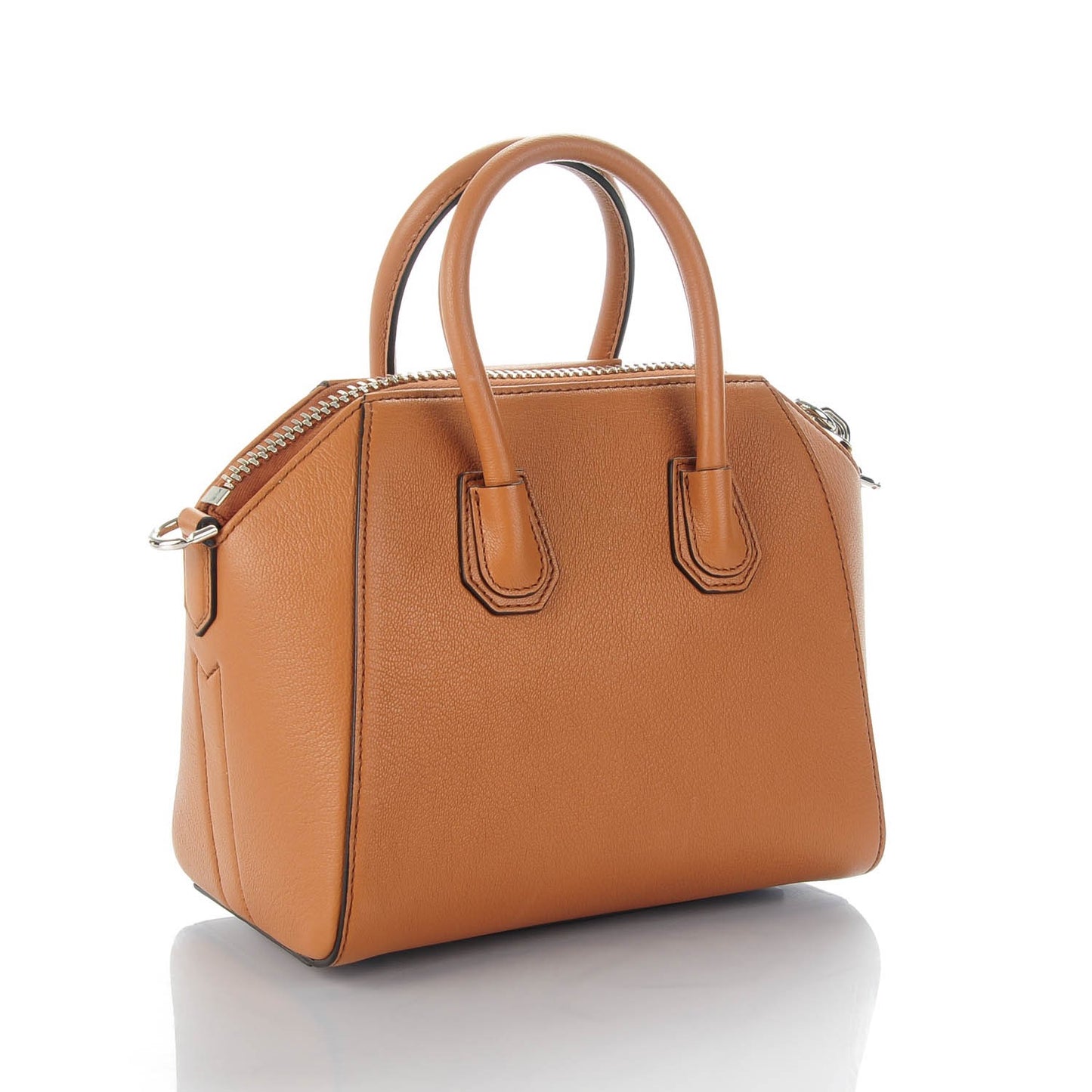 Sugar Goatskin Mini Antigona Caramel Brown